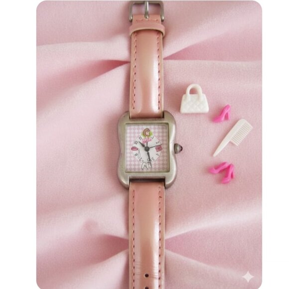 Fossil Barbie “Poodle Parade” Limited Edition 1996 Pink Watch - Picture 1 of 8